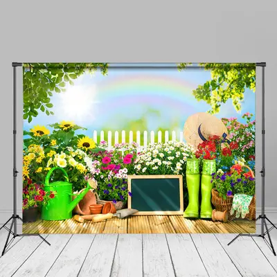Rainbow Floral Garden Bokeh Summer Backdrop Photo Ideas - Aperturee