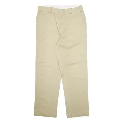 DICKIES Chino Mens Trousers Beige Regular Straight W34 L32