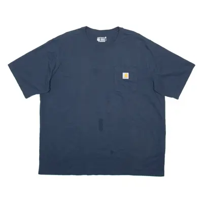 CARHARTT Mens T-Shirt Blue 2XL