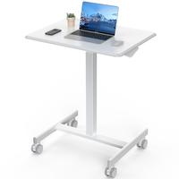 Furnest Furniture Indoor Furniture Tables & Desks Adjustable Height Mobile Small Standing Desk with Lockable Wheels, Portable...