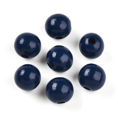 Painted Natural Wood Beads