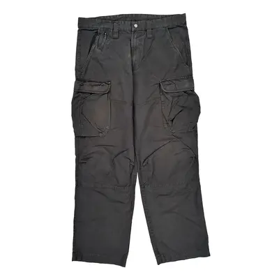 Cargo Pockets Armani Exchange Trousers - 32W 31L Black Cotton