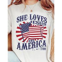 Women's Patriotic T-Shirt - \