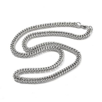 Non-Tarnish 201 Stainless Steel Mesh Necklaces