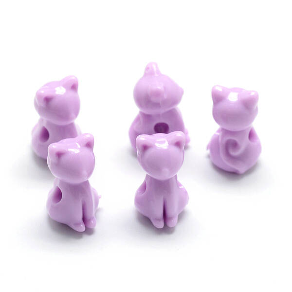 Opaque Acrylic Kitten Beads