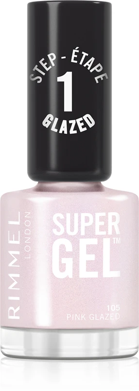 Rimmel Super Gel Nail Polish Gel Without UV/LED Lamp Color 105 Pink Glazed 12ml