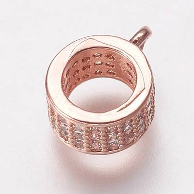 Brass Cubic Zirconia Tube Bails