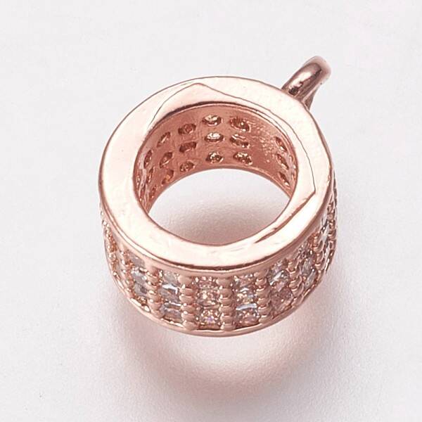 Brass Cubic Zirconia Tube Bails