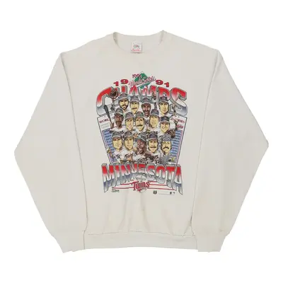 Minnesota Twins Fruit Of The Loom MLB Sweatshirt - XL White Cotton