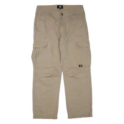 DICKIES Cargo Mens Trousers Beige Regular Straight W32 L32