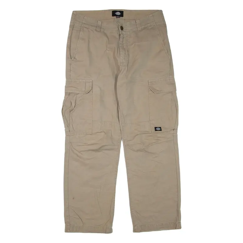 DICKIES Cargo Mens Trousers Beige Regular Straight W32 L32