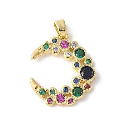 Brass Micro Pave Cubic Zirconia Pendants