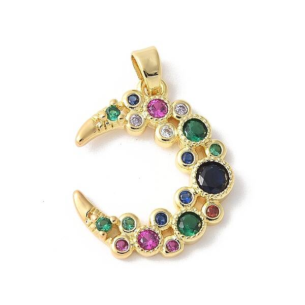 Brass Micro Pave Cubic Zirconia Pendants