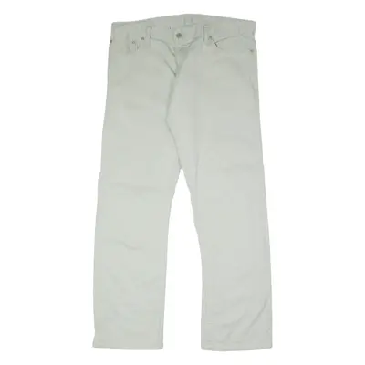 LEVI'S 514 Mens Twill Trousers Grey Regular Straight W36 L34