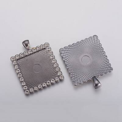 Alloy Pendant Cabochon Settings