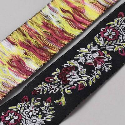 10 Yards Polyester Flower Jacquard Ribbons