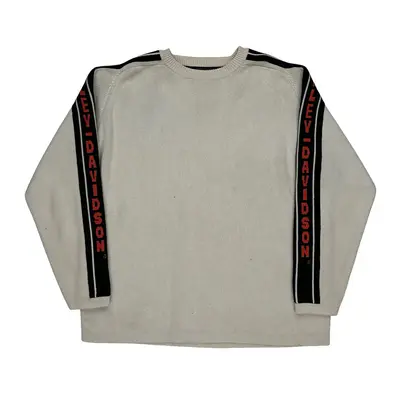 Harley Davidson Jumper - 2XL Cream Cotton