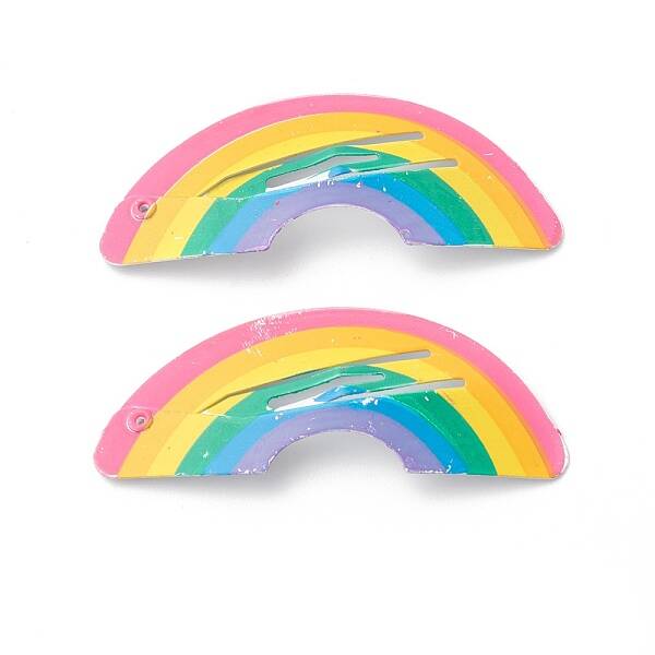 Baking Painted Iron Snap Hair Clips
