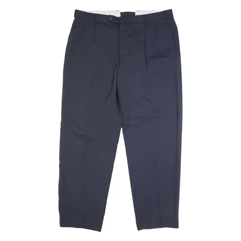 Formal Suit Mens Trousers Blue Regular Straight W37 L30