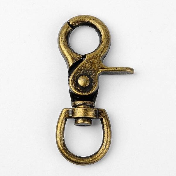 Tibetan Style Alloy Lobster Swivel Clasps