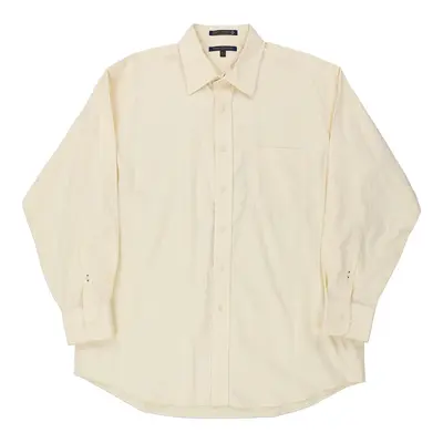 Tommy Hilfiger Striped Shirt - Large Yellow Cotton