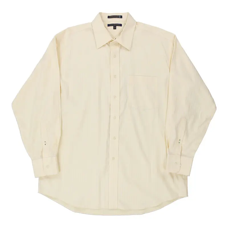Tommy Hilfiger Striped Shirt - Large Yellow Cotton