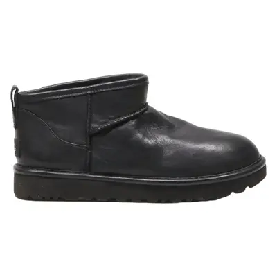 UGG Wet Look Ankle Boots Black Synthetic Womens UK 6