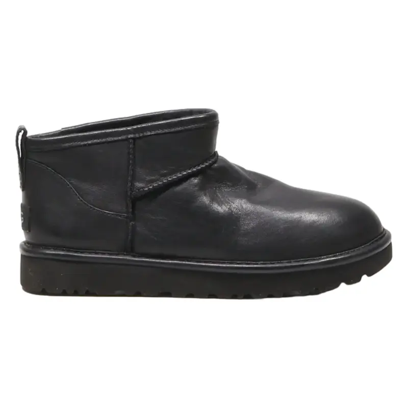 UGG Wet Look Ankle Boots Black Synthetic Womens UK 6