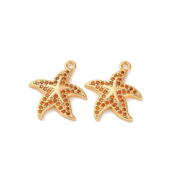 Brass Micro Pave Cubic Zirconia Pendants