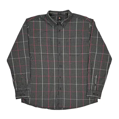 Dickies Checked Flannel Shirt - XL Black Cotton Blend | Size: x-large