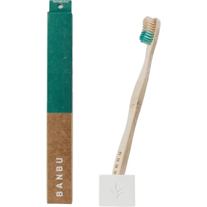 Banbu Green Bamboo Medium Toothbrush