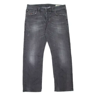 DIESEL Larkee Mens Jeans Grey Regular Straight Stone Wash W34 L29