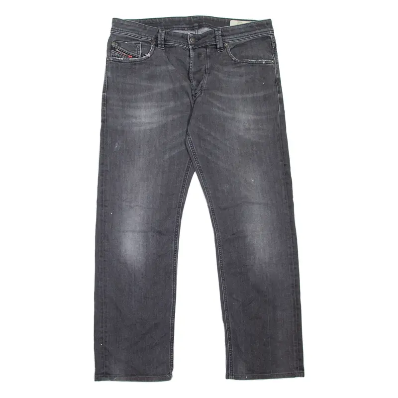 DIESEL Larkee Mens Jeans Grey Regular Straight Stone Wash W34 L29