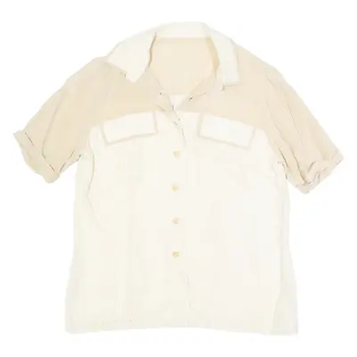 Womens Printed Blouse Beige Spotted S
