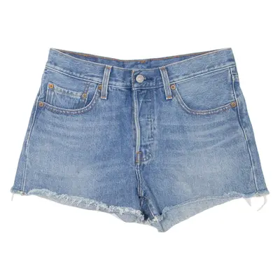 LEVI'S 501 Cut-Off Womens Denim Shorts Blue S W27