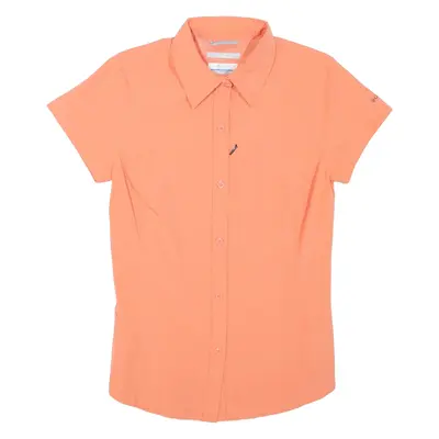 COLUMBIA Omni-shade Sun Protect Womens Shirt Orange Collared XS