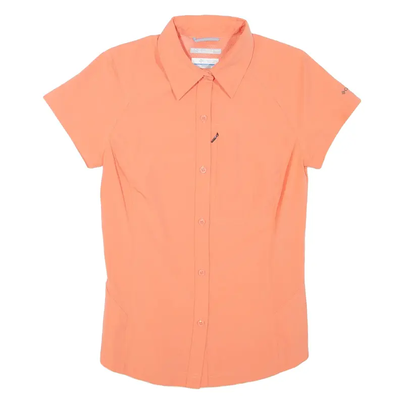 COLUMBIA Omni-shade Sun Protect Womens Shirt Orange Collared XS