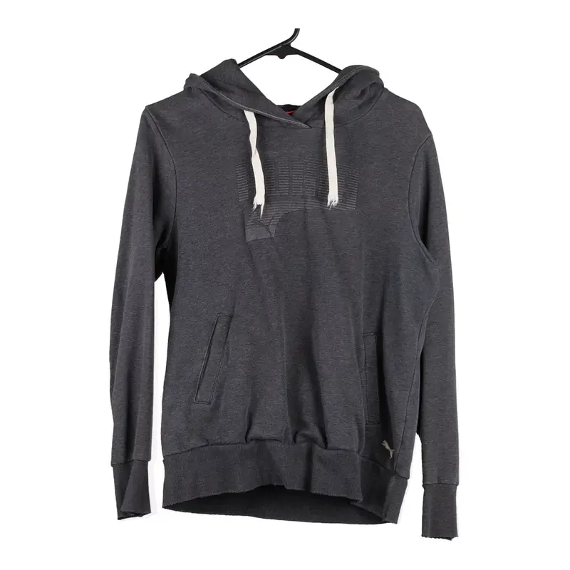 Puma Hoodie - Large Grey Cotton Blend