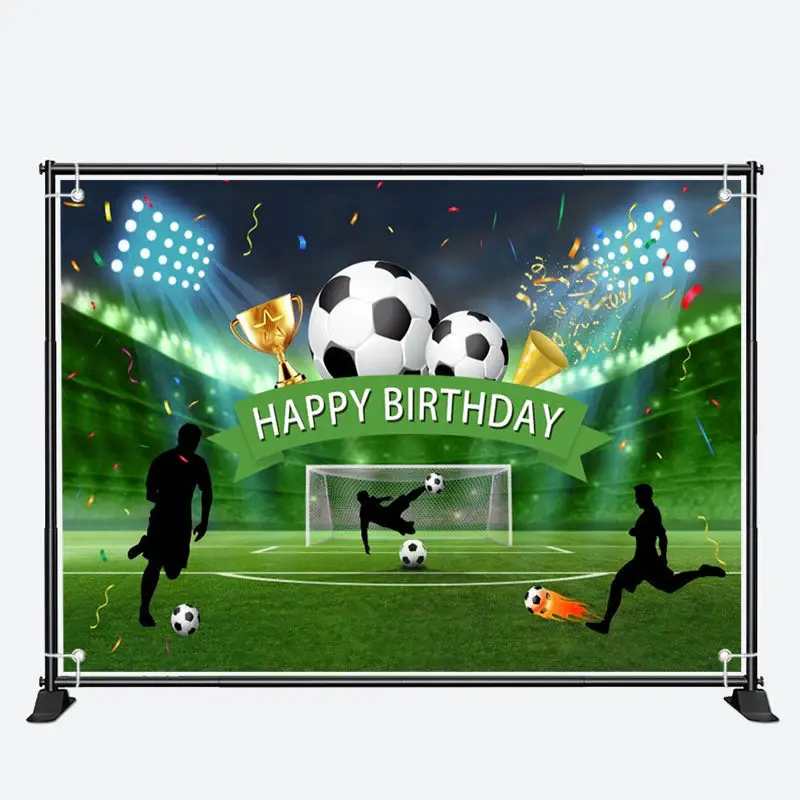 Football Court Confetti Birthday Backdrop For Boy - Aperturee