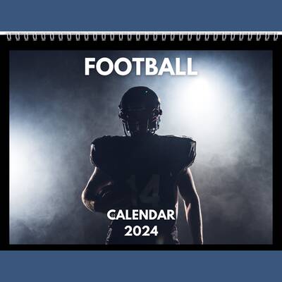 Football Calendar 2024 Gift Idea For Football Lovers | Wall Calendar