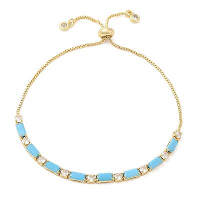 Brass Cubic Zirconia Slider Necklaces