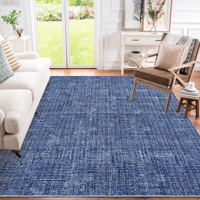 Garvee Large 9x12 Area Rug Modern Solid Color Low Pile Non-Slip Polyester Washable Durable for Living Room Bedroom Dining Roo...