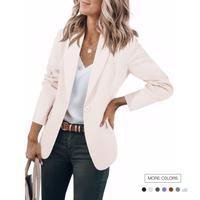 Danedvi Womens Casual Blazers Open Front Long Sleeve Work Office Suit Jackets Blazer Tops Jeans