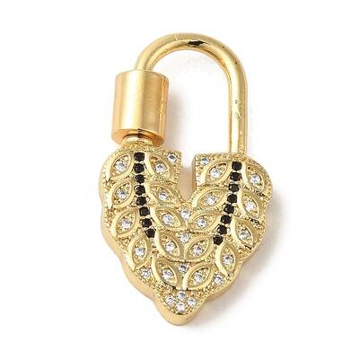 Brass Micro Pave Clear Cubic Zirconia Clasps