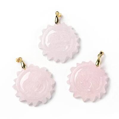 Natural Rose Quartz Pendants