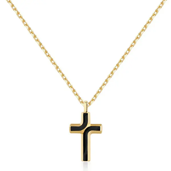 Brosway BBC08 Timeless Gold Plated Cross Necklace