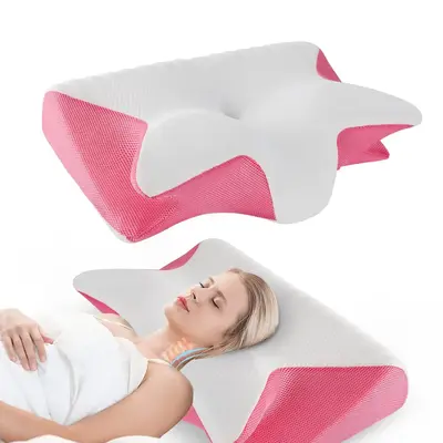 Sleep Neck Pillow, 1 Count Soft Comfortable Breathable Sleeping Pillow, Slow Rebound Neck Pillow, Suitable for Side, Back and...