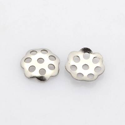 Tarnish Resistant Filigree Multi-Petal 304 Stainless Steel Bead Caps