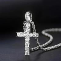 Cross Pendant Necklace for Men Women Hip Hop Jewelry Stainless Steel 3/5mm Chain Jewelry Gift