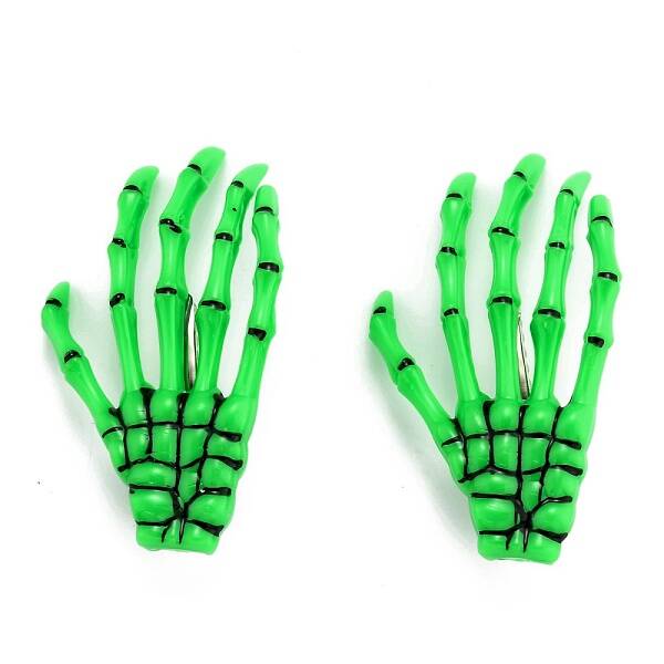 Halloween Skeleton Hands Bone Hair Clips